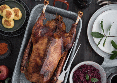 Martinsgans: ein gottge­fäl­liger Braten und der passende Wein